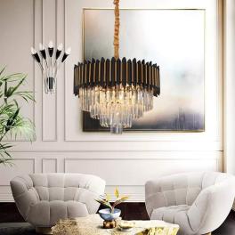 Candelabru Splendor Crystal 400, iluminat modern, E14, negru