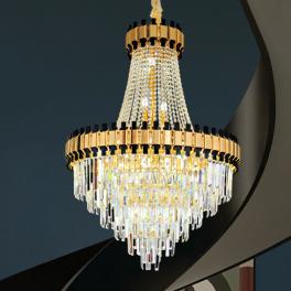 Candelabru Prestigious Crystal, iluminat modern, E14, 1200+400, auriu