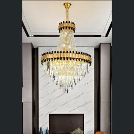 Candelabru Prestigious Crystal 400, iluminat modern, E14, auriu