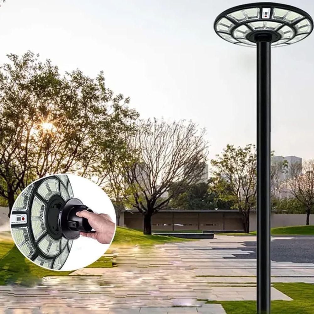 Lampa Solara UFO 400W, 4M cu panou solar si telecomanda 6500K