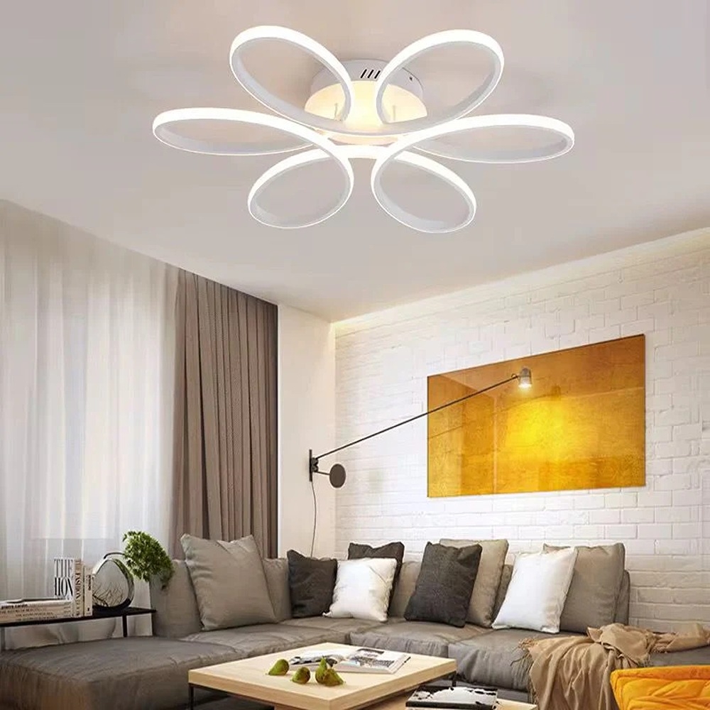 Lustra LED, Infinity, Cu Telecomanda, 3000K/4000K/6500K, 79W, Alb